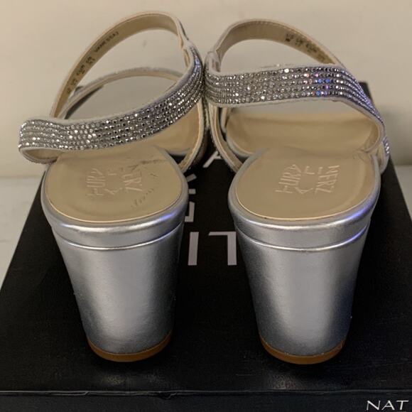 Naturalizer Women Vanessa2 Rhinestone Silver Strappy Heeled Sandal, Size… - Picture 4 of 7